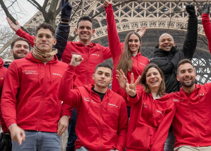 Equipo Iberia Talento a bordo en París