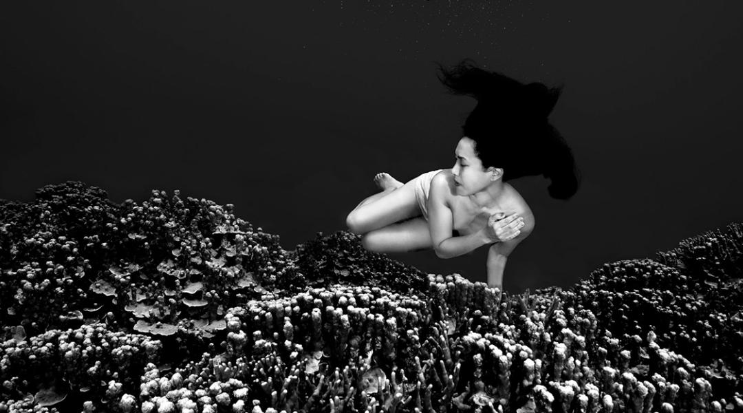 Free diver Ai Futaki and the ocean are the protagonists of the ‘Somos Agua’ exhibition. 
