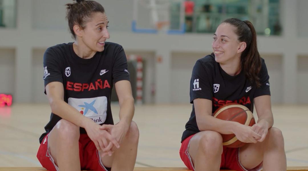 Alba Torrens y Maite Cazorla, jugadoras de la selección femenina de baloncesto