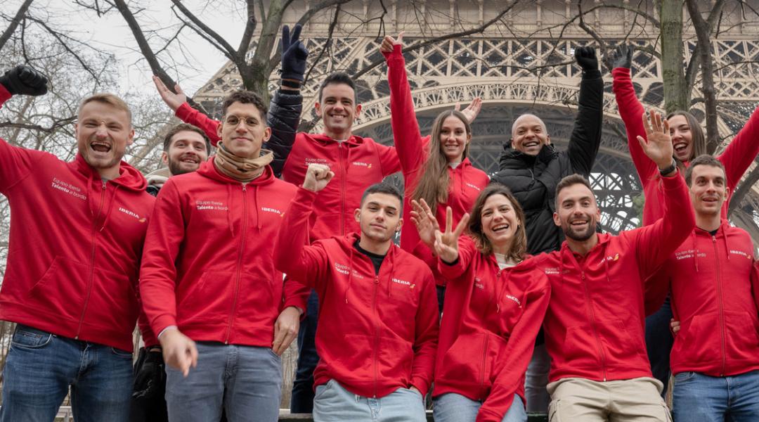 Equipo Iberia Talento a bordo en París