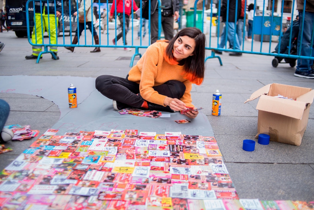 Las ‘performances’ en la calle forman parte del trabajo de Yolanda Domínguez