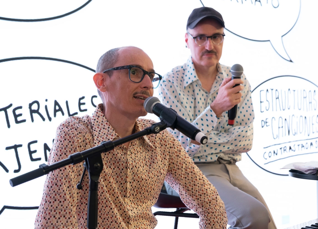 Carlos Ballesteros and Genís Segarra, from the duo Hidrogenesse, shared their creative process with attendees